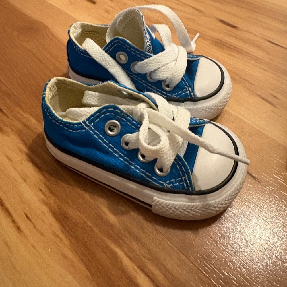 Converse Kids Blue and White Sneakers